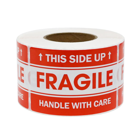 L LIKED 2"x 3" Fragile Stickers Strong Adhesive (Handle with Care,This Side Up) Labels for Shipping and Moving