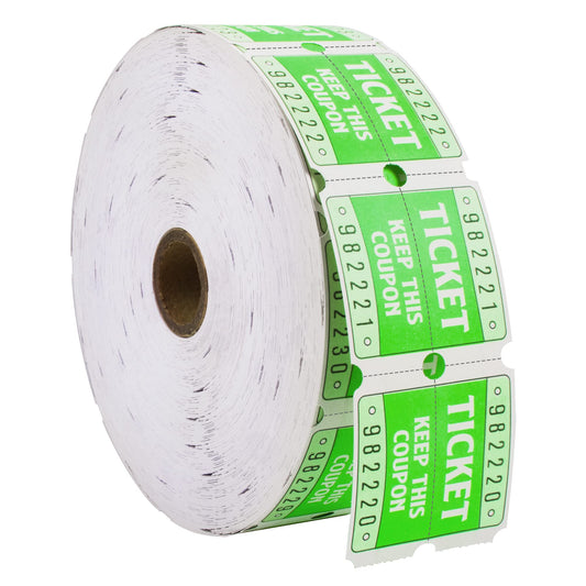 L LIKED 50/50 Raffle Tickets for Event-Full Set of 8 Assorted Colors (8 Roll of 2000 Tickets Each)16000 Total.